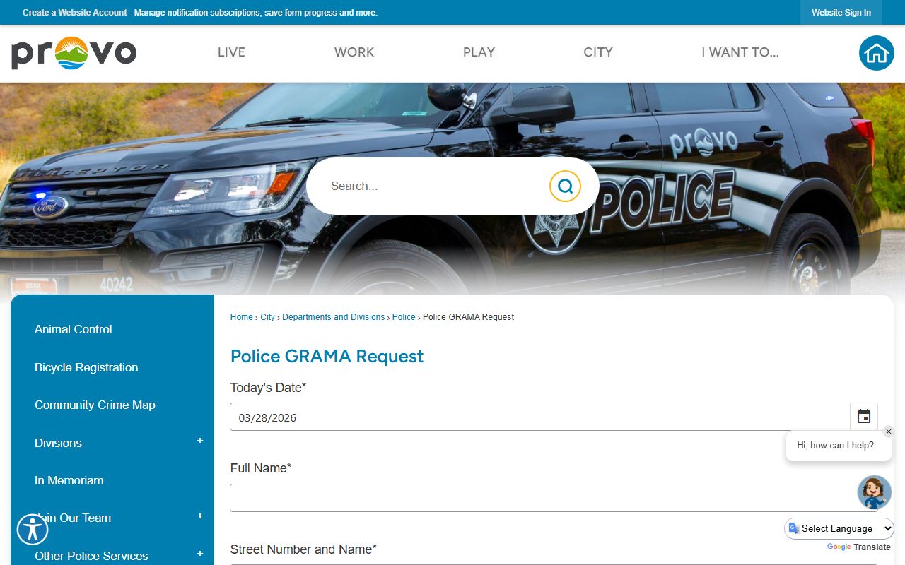 Provo Jail Mugshots Provo police GRAMA request portal