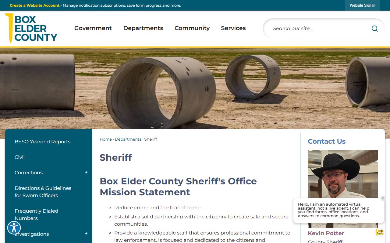 Box Elder County Jail Mugshots sheriff office screenshot