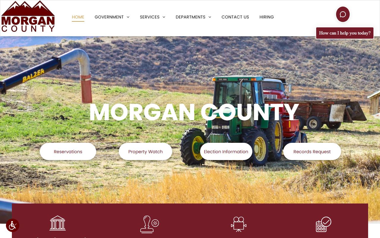Morgan County Jail Mugshots county homepage screenshot