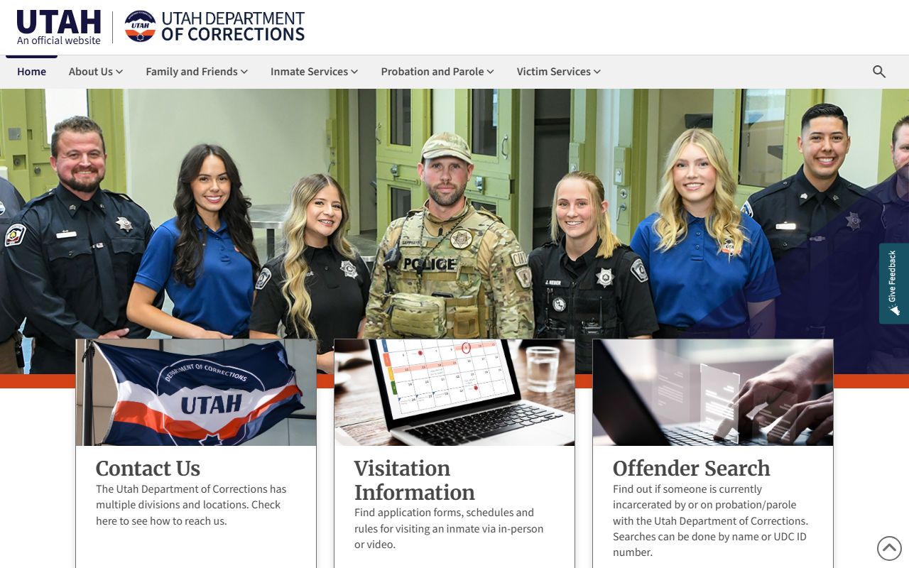 Utah Jail Mugshots Utah Department of Corrections homepage resource