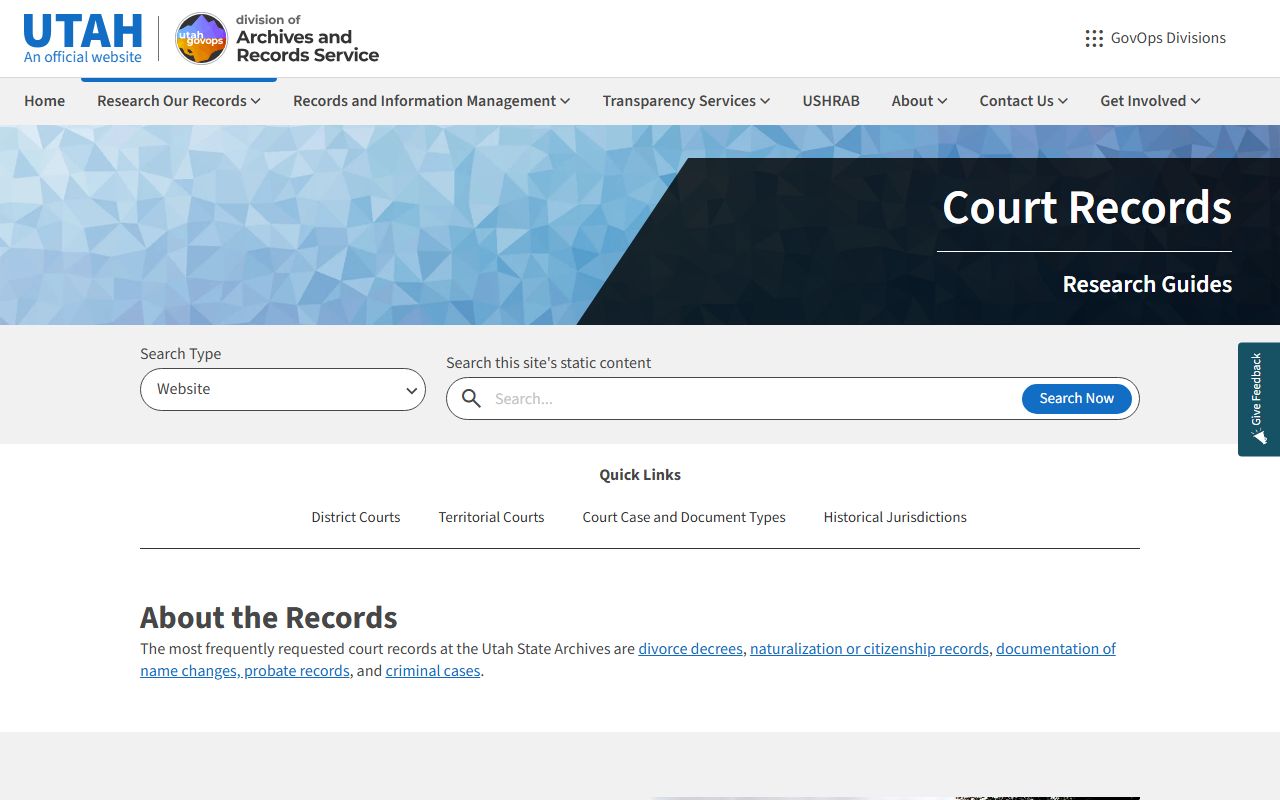 Utah Jail Mugshots Utah State Archives criminal records guide